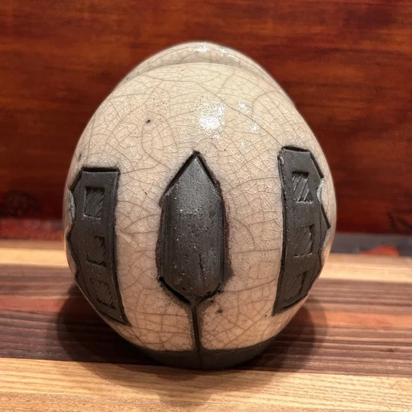 Gerhard De Beer Crazy Clay Elephant Raku Pottery Figurine 4" x 5.5" - Picture 4 of 8